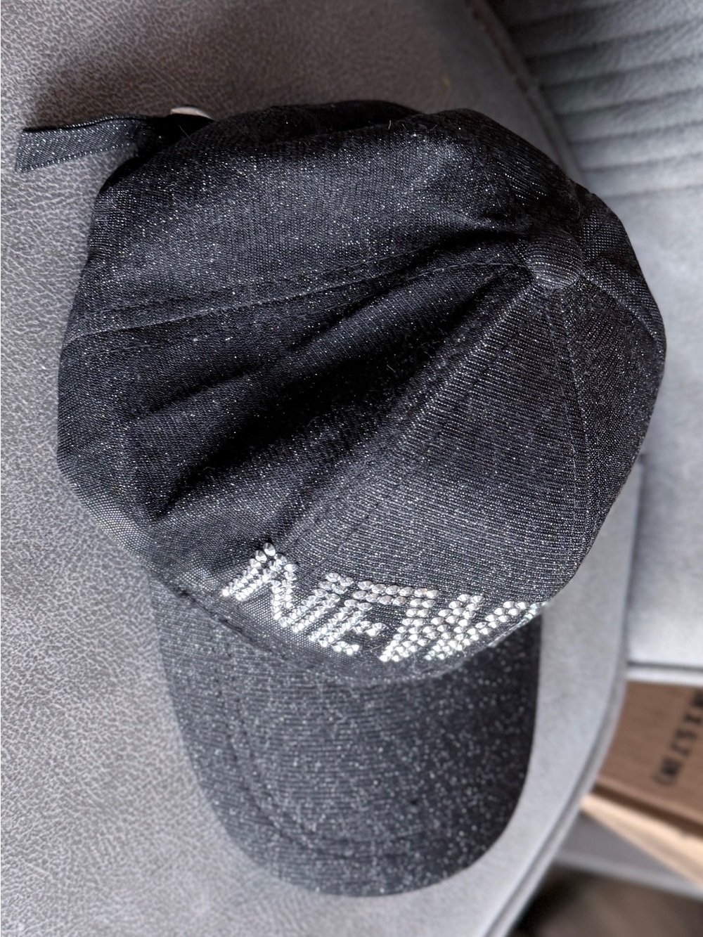 New York Crystal Accent Black Baseball Cap - Picture 3 of 3